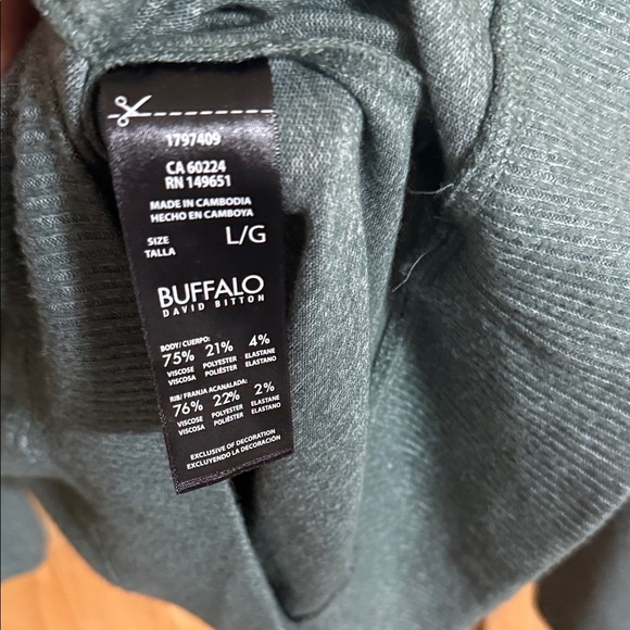 Buffalo David Bitton Women's Teal V-Neck Sweater - Picture 4 of 5